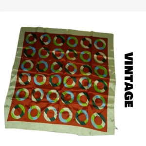Vintage  concentric‎ circle Italian scarf